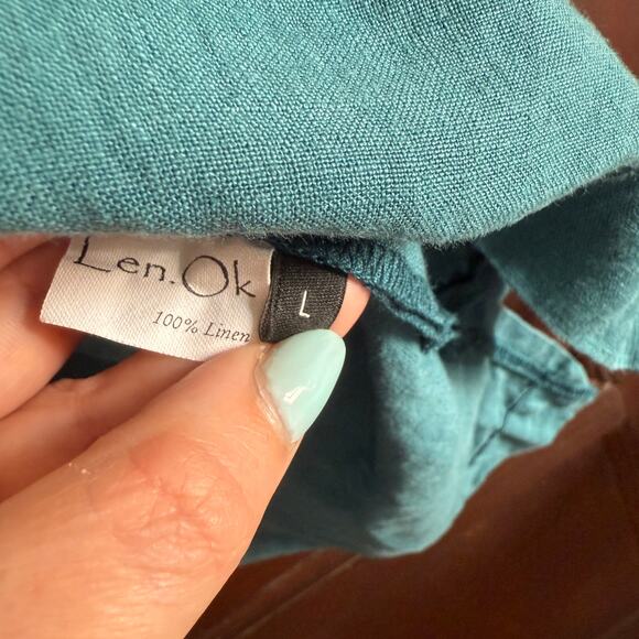 Teal Women's Blouse - Picture 4 of 7